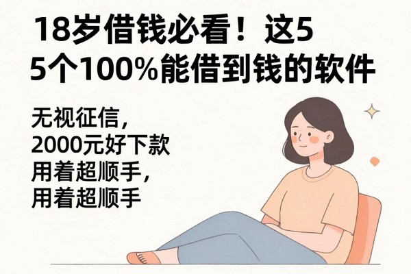 18岁借钱必看!这5个100%能借到钱的软件,无视征信、2000元好下款,用着超顺手