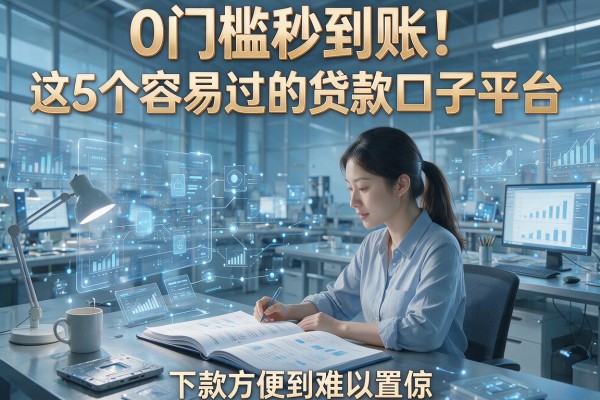 0门槛秒到账！这5个容易过的贷款口子平台，下款方便到难以置信
