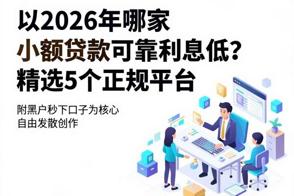 2026年哪家小额贷款可靠利息低?精选5个正规平台,附黑户秒下口子