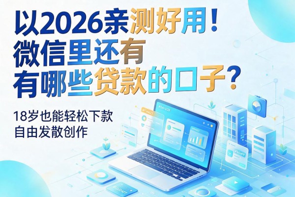 2026亲测好用！微信里还有哪些贷款的口子？18岁也能轻松下款