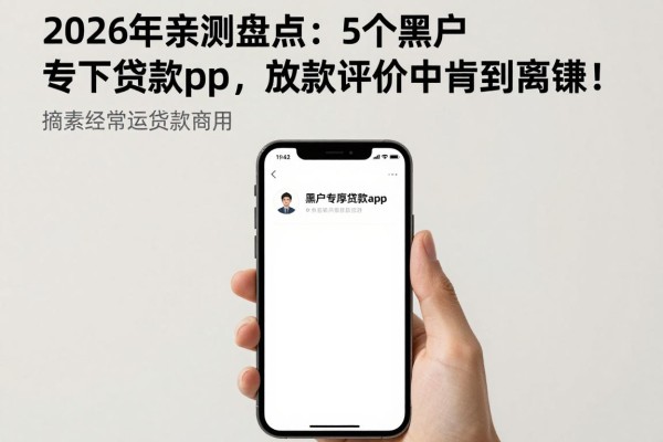 2026年亲测盘点:5个黑户专下贷款app,放款评价中肯到离谱!