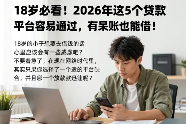 18岁必看!2026年这5个贷款平台容易通过,有呆账也能借!