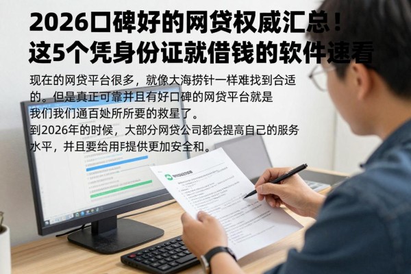 2026口碑好的网贷权威汇总！这5个凭身份证就能借钱的软件速看