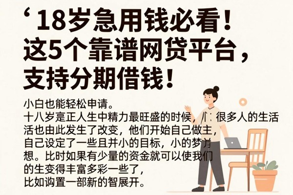 18岁急用钱必看!这5个靠谱网贷平台支持分期借钱,小白也能轻松申请