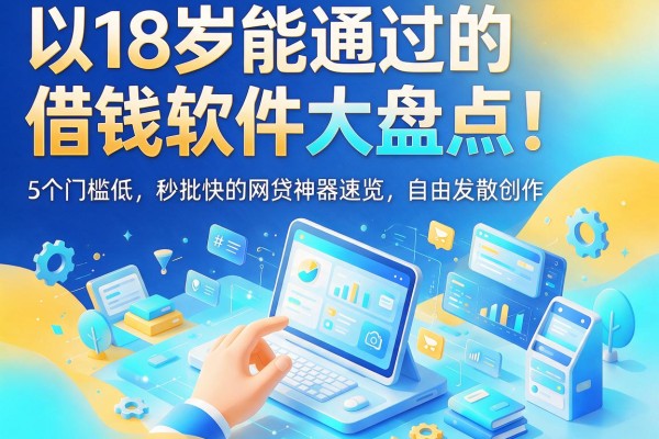 18岁能通过的借钱软件大盘点！5个门槛低、秒批快的网贷神器速览