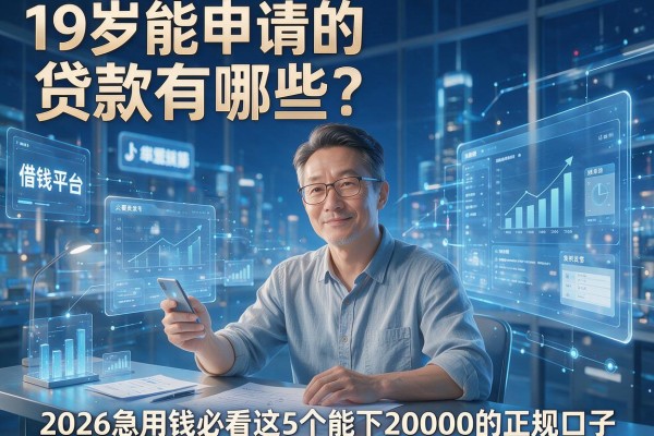 19岁能申请的贷款有哪些？2026急用钱必看这5个能下20000的正规口子