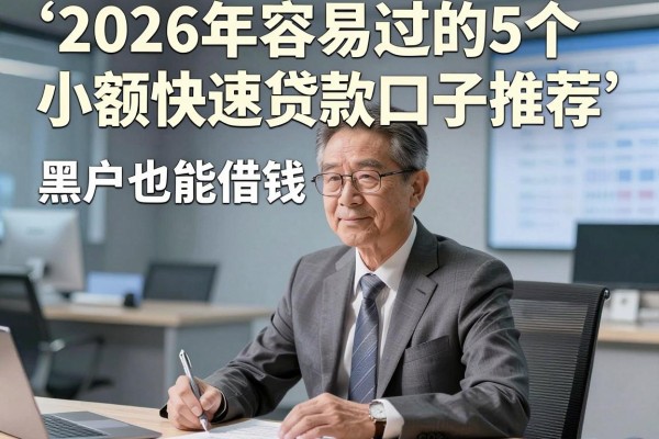 2026年容易过的5个小额快速贷款口子推荐，黑户也能借钱！