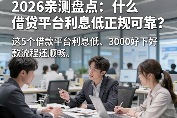 2026亲测盘点：什么借贷平台利息低正规可靠？这5个借款平台利息低、3000好下款流程还顺畅！