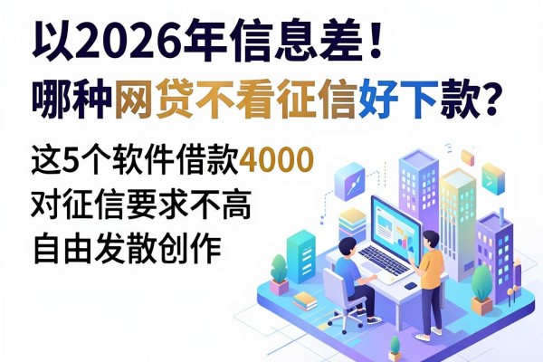 2026年信息差!哪种网贷不看征信好下款?这5个软件借款4000对征信要求不高