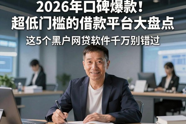 2026年口碑爆款！超低门槛的借款平台大盘点，这5个黑户网贷软件千万别错过！