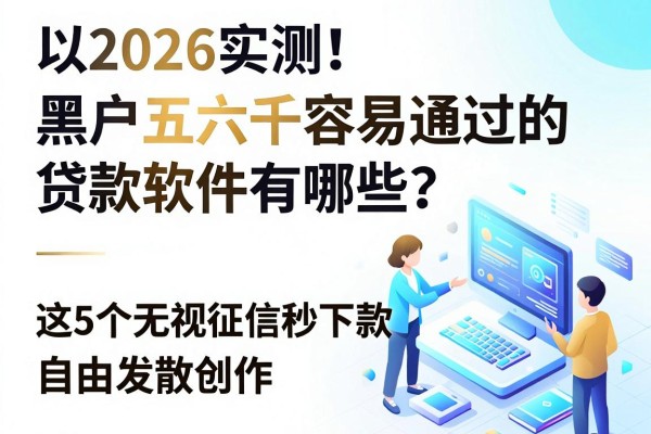 2026实测!黑户五六千容易通过的贷款软件有哪些?这5个无视征信秒下款