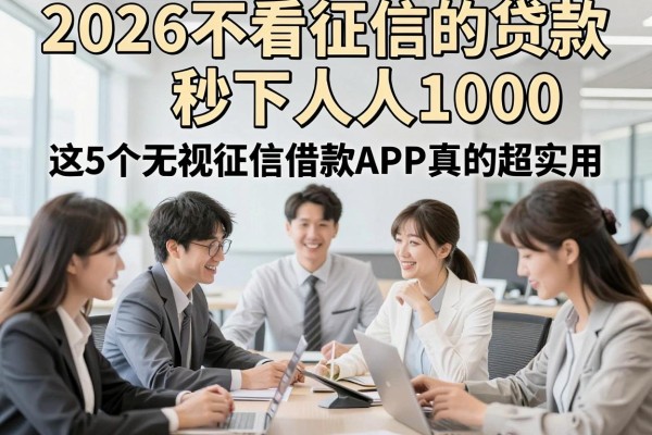 2026不看征信的贷款秒下人人1000,这5个无视征信借款APP真的超实用