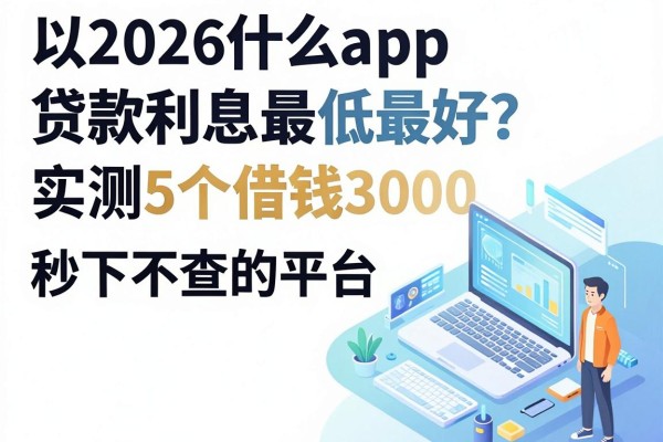 2026什么app贷款利息最低最好?实测5个借钱3000秒下不查的平台