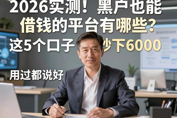 2026实测!黑户也能借钱的平台有哪些?这5个口子秒下6000,用过都说好