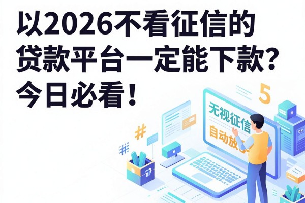 2026不看征信的贷款平台一定能下款?今日必看!揭秘5个无视征信自动放款口子