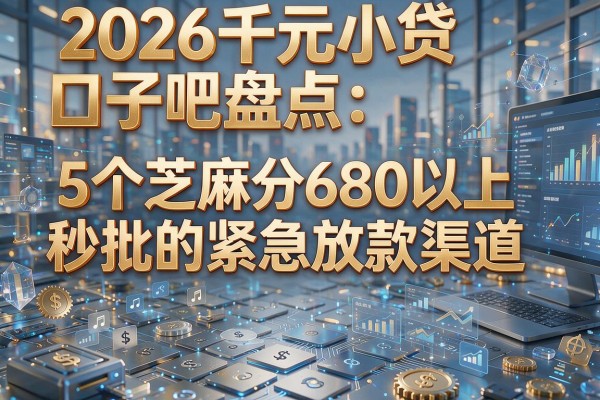 2026千元小贷口子吧盘点：5个芝麻分680以上秒批的紧急放款渠道