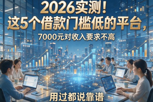 2026实测！这5个借款门槛低的平台，7000元对收入要求不高，用过都说靠谱