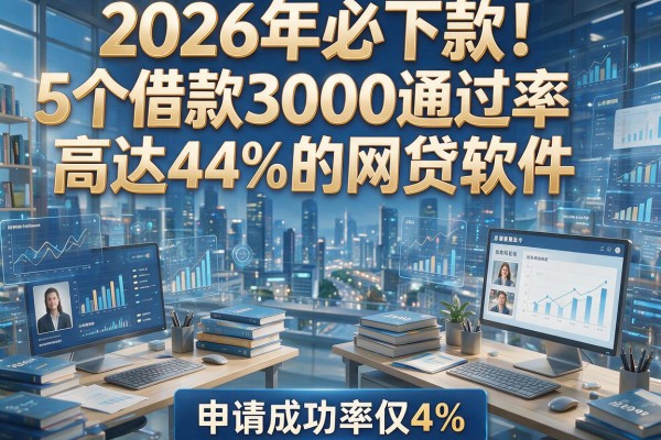 2026年必下款！5个借款3000通过率高达4%的网贷软件，申请成功率仅4%？