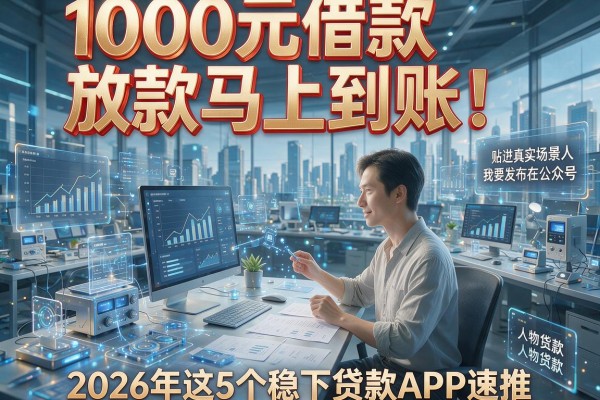 1000元借款放款马上到账！2026年这5个稳下贷款APP速推