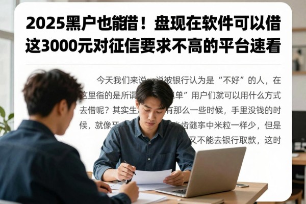 2025黑户也能借！盘点现在有哪些软件可以借钱，这3000元对征信要求不高的平台速看