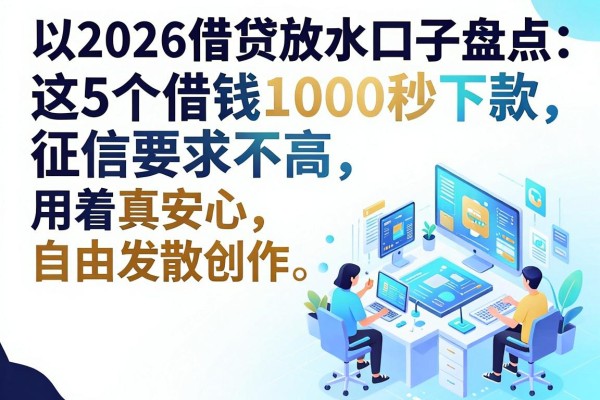 2026借贷放水口子盘点：这5个借钱1000秒下款、征信要求不高，用着真安心