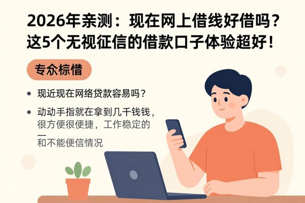 2026年亲测：现在网上借钱好借吗？这5个无视征信的借款口子体验感超好！