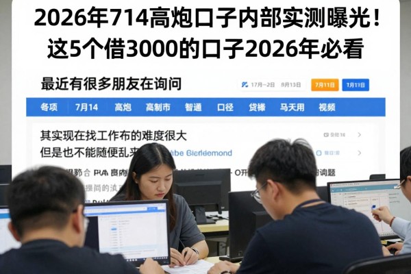 2026年714高炮口子内部实测曝光!这5个借3000的口子2026年必看