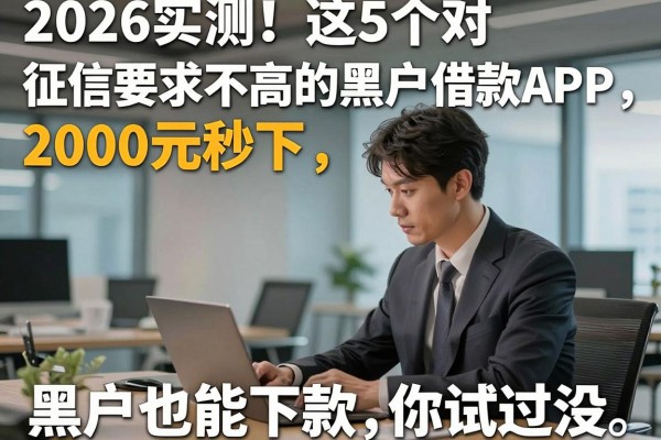 2026实测！这5个对征信要求不高的黑户借款APP，2000元秒下，黑户也能下款你试过没？