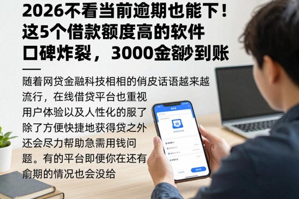 2026不看当前逾期也能下!这5个借款额度高的软件口碑炸裂,3000金额秒到账