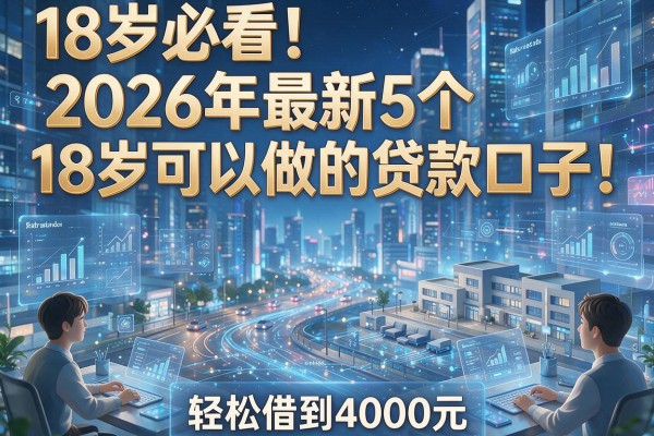 18岁必看！2026年最新5个18岁可以做的贷款口子，轻松借到4000元