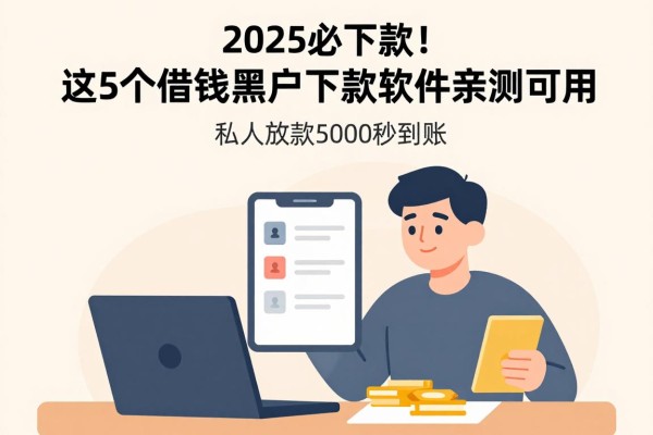 2025必下款！这5个借钱黑户下款软件亲测可用，私人放款5000秒到账