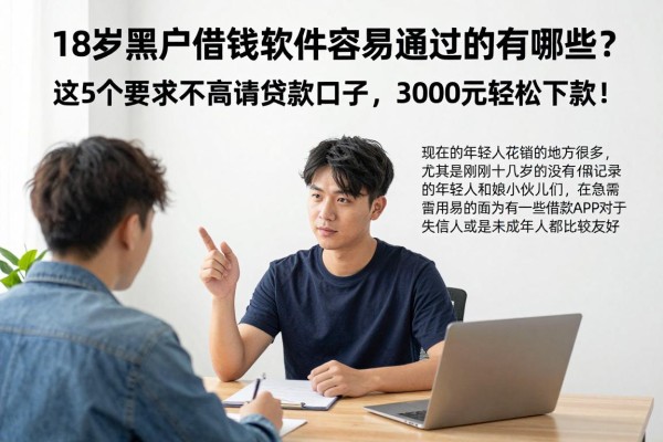 18岁黑户借钱软件容易通过的有哪些？这5个要求不高的贷款口子，3000元轻松下款！