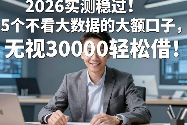2026实测稳过!5个不看大数据的大额口子,无视30000轻松借