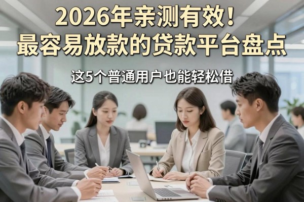 2026年亲测有效!最容易放款的贷款平台盘点,这5个普通用户也能轻松借