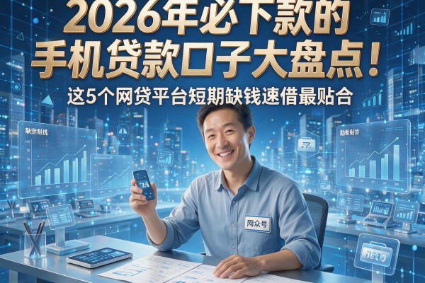 2026年必下款的手机贷款口子大盘点！这5个网贷平台短期缺钱速借最贴合