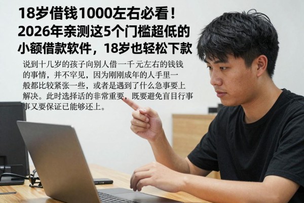 18岁借钱1000左右必看!2026年亲测这5个门槛超低的小额借款软件,18岁也能轻松下款