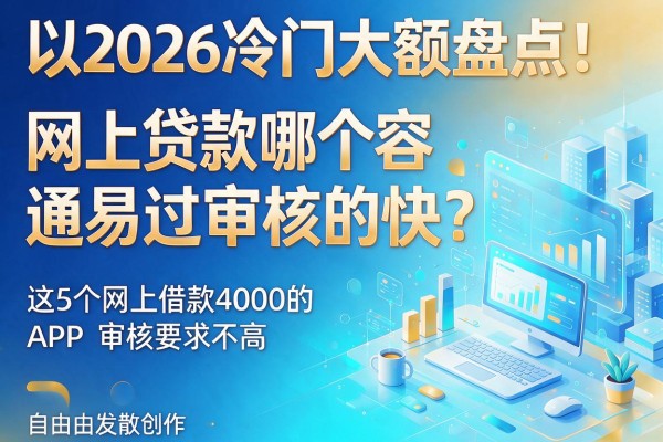 2026冷门大额盘点！网上贷款哪个容易通过审核的快？这5个网上借款4000的APP审核要求不高