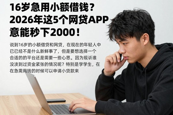 16岁急用小额借钱？2026年这5个网贷APP竟能秒下2000！