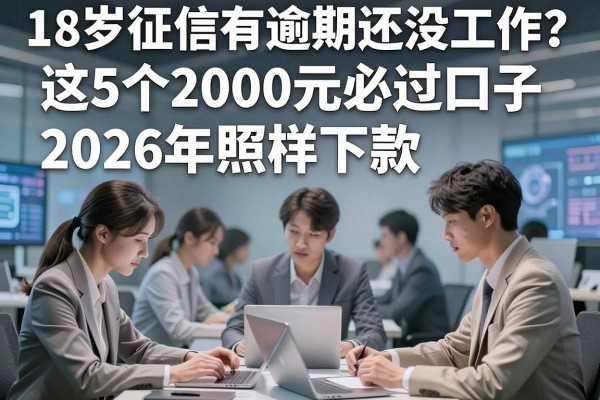 18岁征信有逾期还没工作?这5个2000元必过口子2026年照样下款