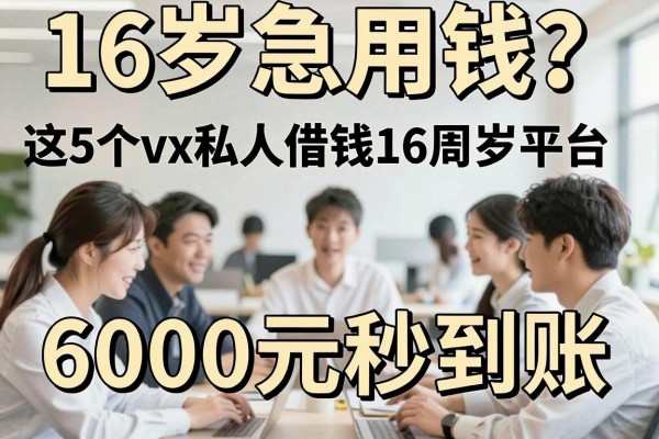 16岁急用钱?这5个vx私人借钱16周岁平台,6000元秒到账!