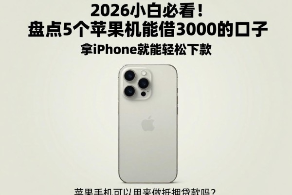 2026小白必看！盘点5个苹果手机就能借3000的口子，拿iPhone就能轻松下款