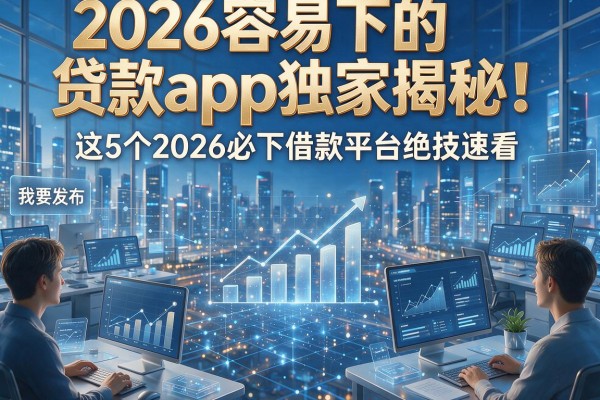 2026容易下的贷款app独家揭秘！这5个2026必下借款平台绝技速看