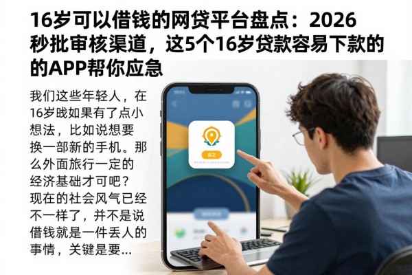 16岁可以借钱的网贷平台盘点:2026秒批审核渠道,这5个16岁贷款容易下款的APP帮你应急