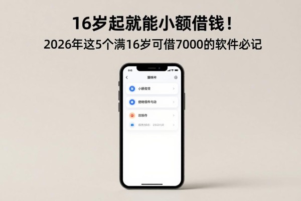 16岁起就能小额借钱!2026年这5个满16岁可借7000的软件必记