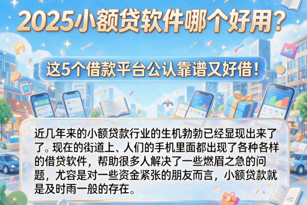 2025小额贷软件哪个好用？这5个借款平台公认靠谱又好借！
