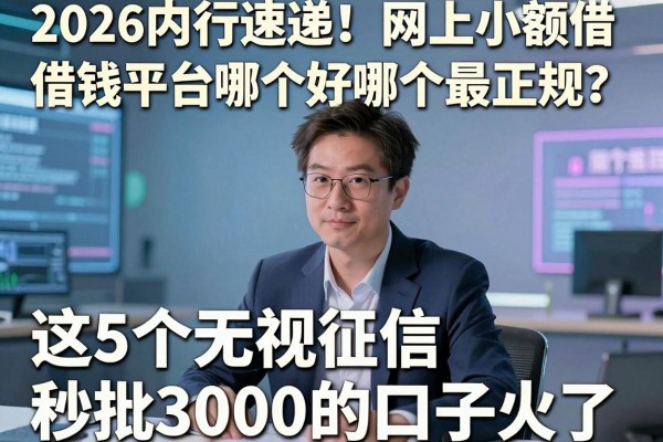 2026内行速递!网上小额借钱平台哪个好哪个最正规?这5个无视征信秒批3000的口子火了