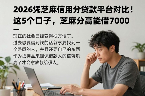 2026凭芝麻信用分贷款平台对比!这5个口子,芝麻分高能借7000