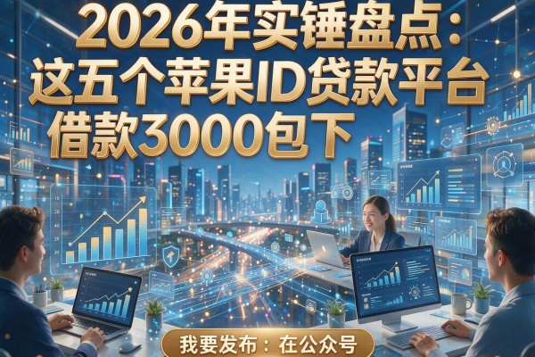 2026年实锤盘点：这五个苹果ID贷款平台借款3000包下，业内公认靠谱！
