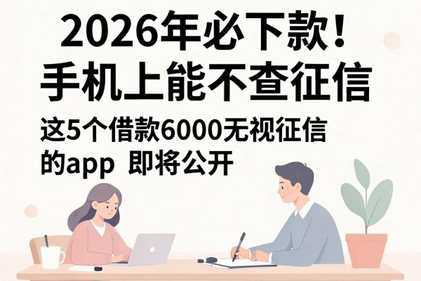 2026年必下款!手机上能不查征信,这5个借款6000无视征信的app即将公开