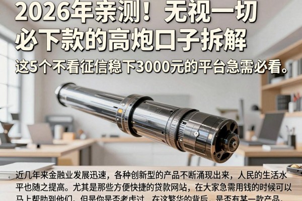 2026年亲测!无视一切必下款的高炮口子拆解,这5个不看征信稳下3000元的平台急需必看